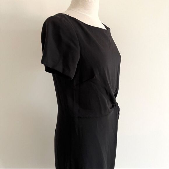 JS Collection Black Cap Sleeve Waist Black Dress - Picture 5 of 9